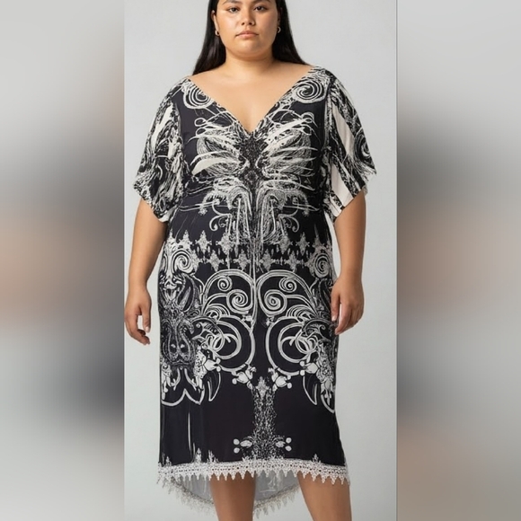 Cato Dresses & Skirts - Cato Woman Plus Size Black And White Dress 18/20 Gothic Great For Halloween